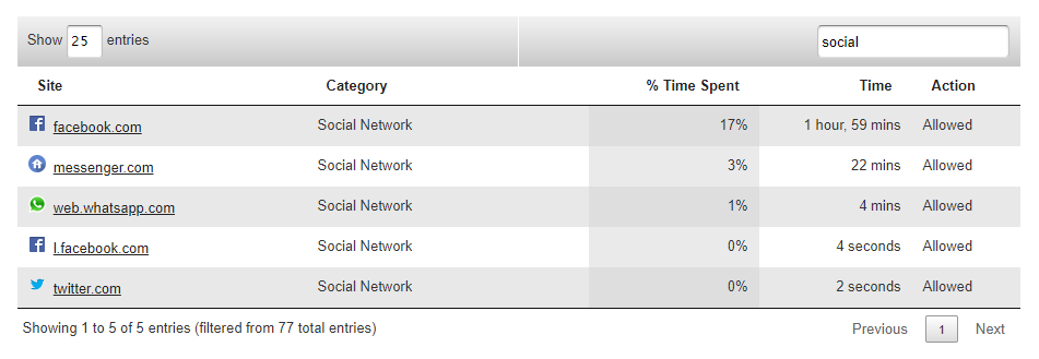 Filtering User Productivity Report